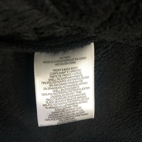 BCBGeneration Grey and Black Faux Leather Hooded Women's Jacket Sz Small - Picture 13 of 14